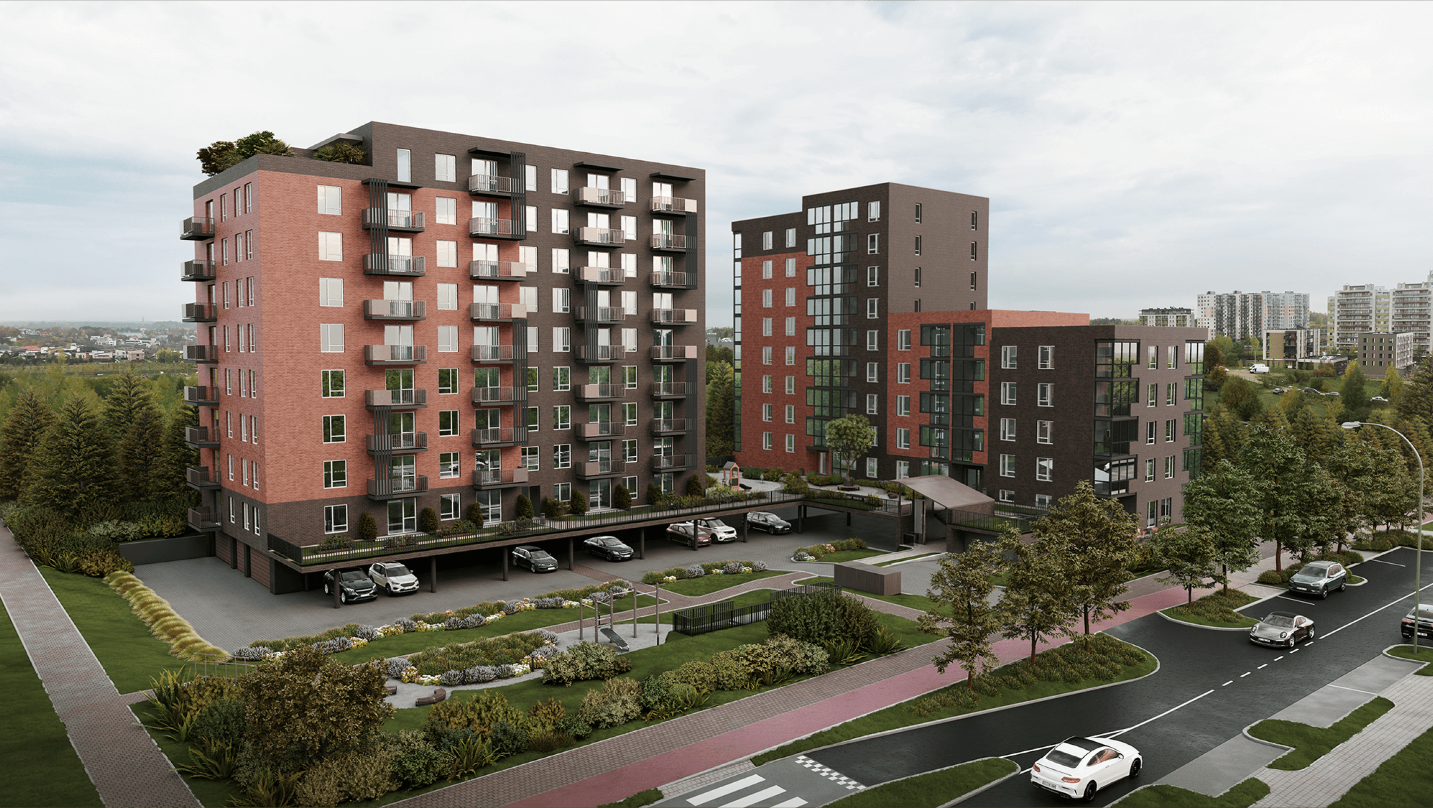 Brick construction and fully finished apartments